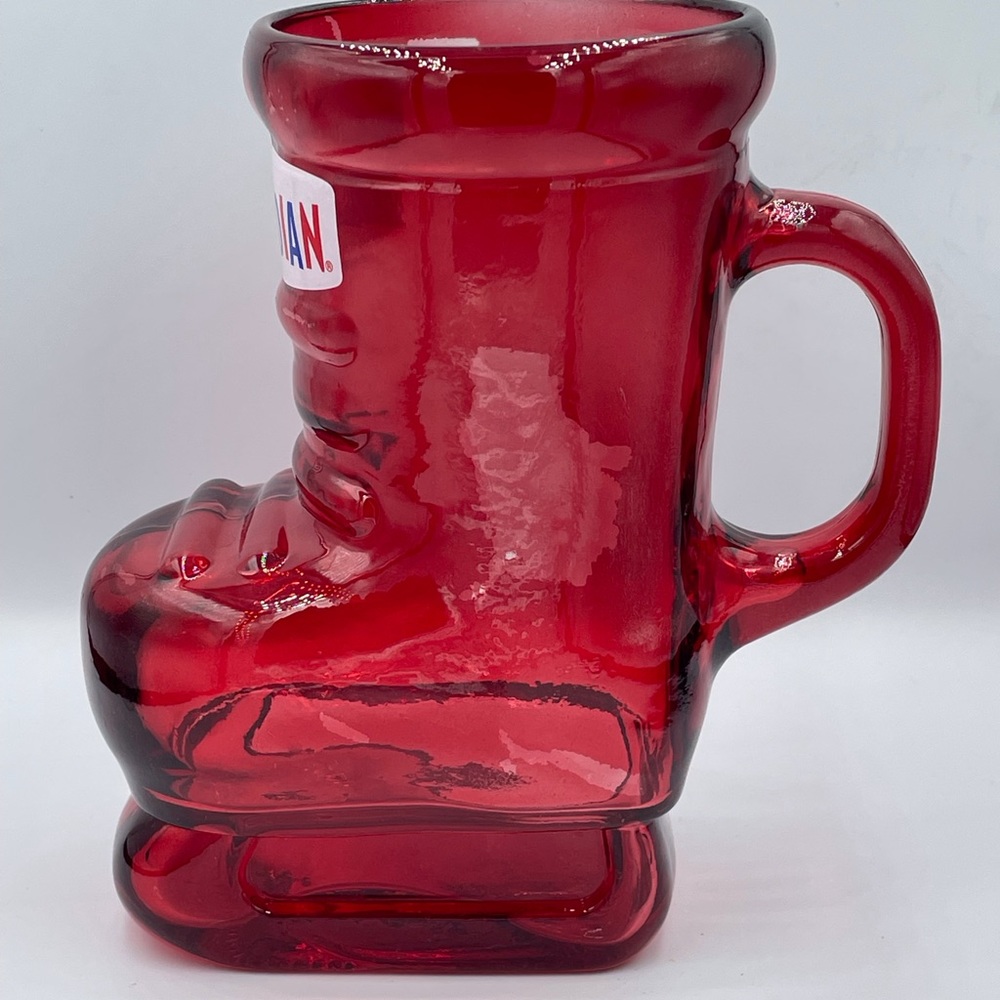 Vintage 24 oz Glass Molson Canadian Skate Boot Stein Mug - Picture 2 of 11
